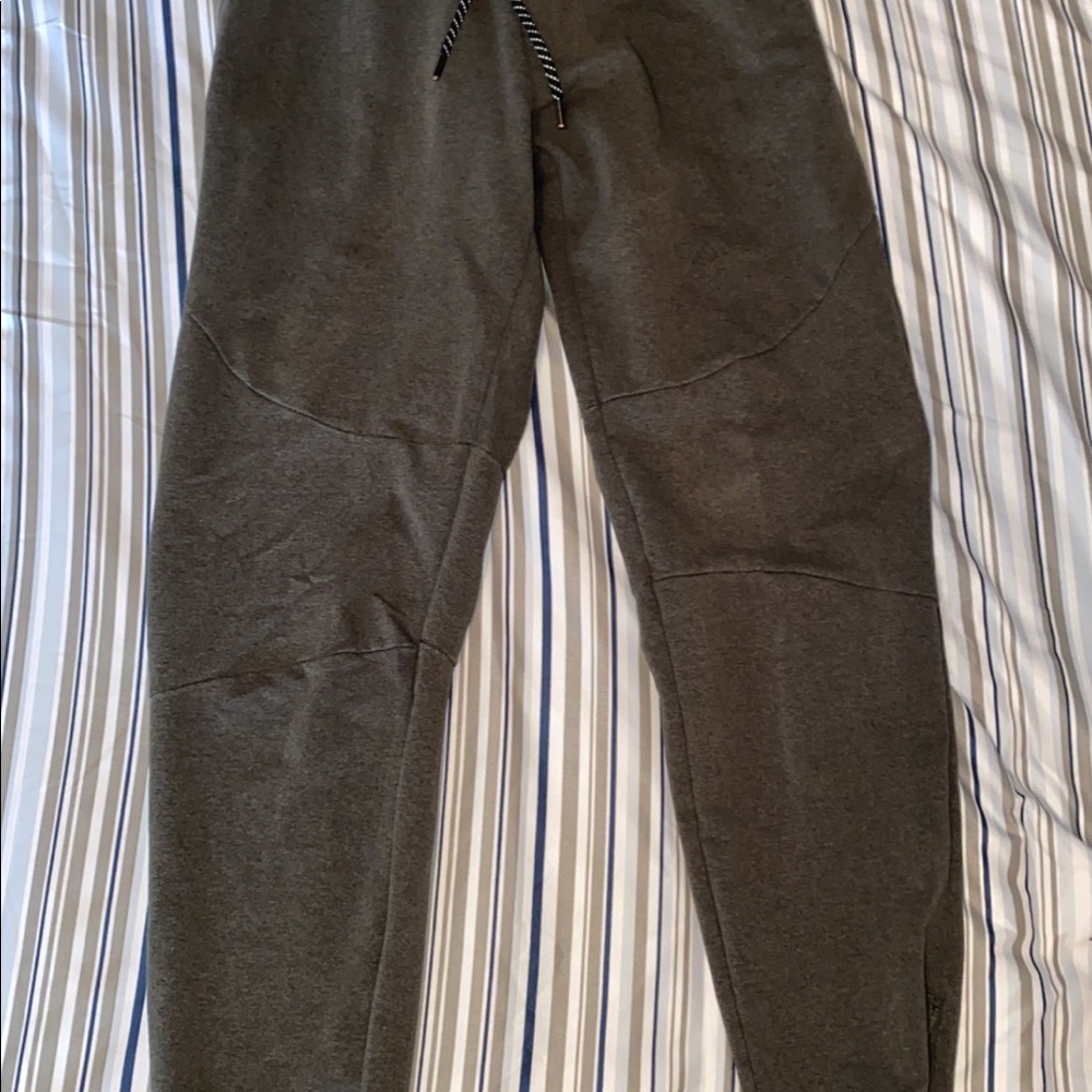 olive alphalete joggers, size medium